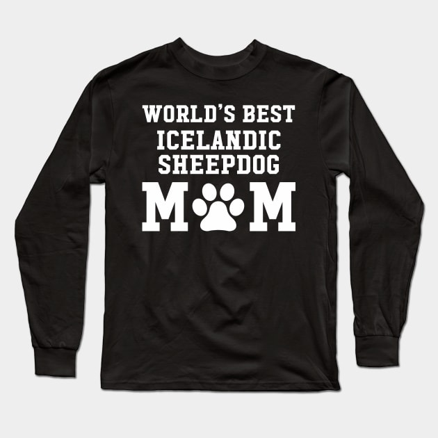 World’s Best Icelandic Sheepdog Mom Long Sleeve T-Shirt by xaviertodd